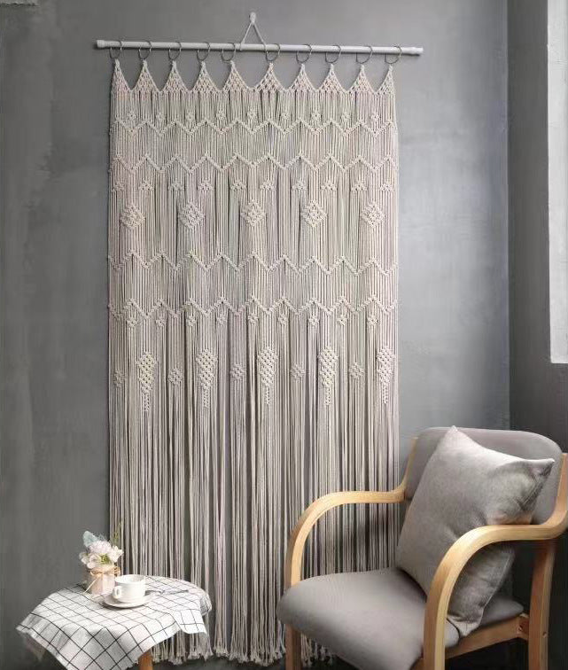 Artisanal Round Hoop Tapestry for Doorway/Partition