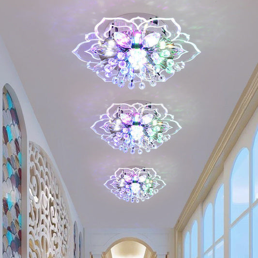 Elegant Entryway/Hallway Mini Crystal Lamp