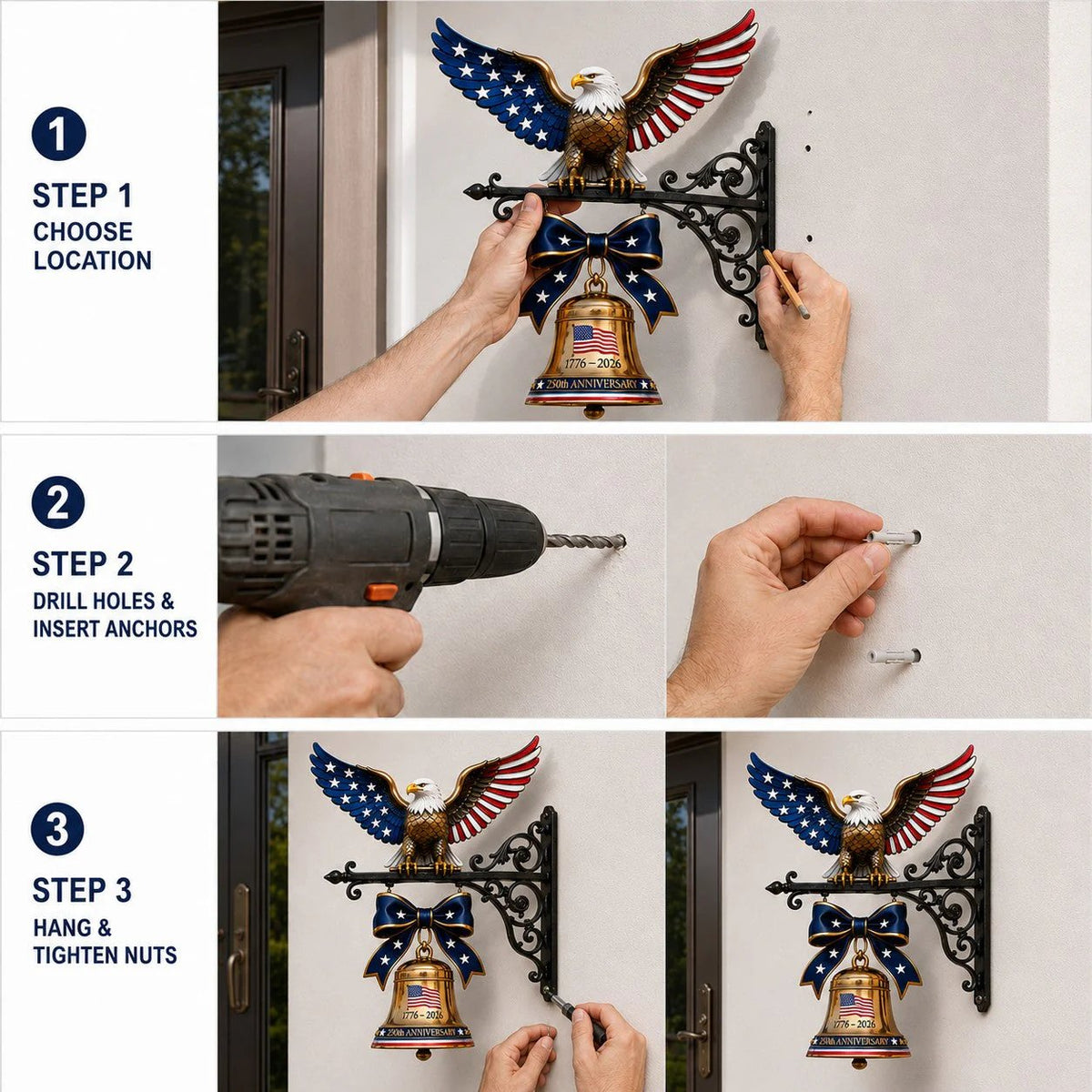 🔔 Ring in the Semiquincentennial: 1776-2026 "Spirit of Liberty" Eagle Bell 🦅