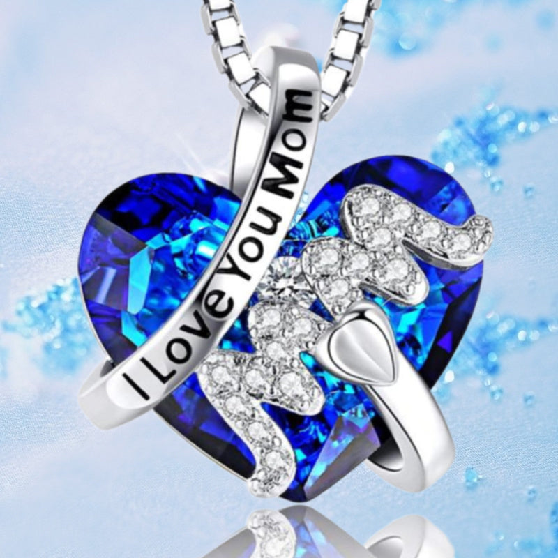 Red Crystal Heart Necklace | Luxury Mother’s Day & Thanksgiving Gift